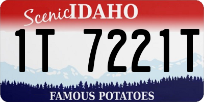 ID license plate 1T7221T