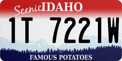 ID license plate 1T7221W