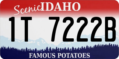 ID license plate 1T7222B