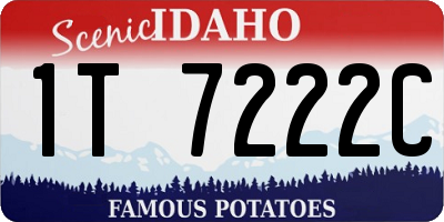 ID license plate 1T7222C