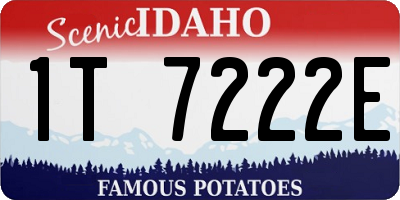 ID license plate 1T7222E