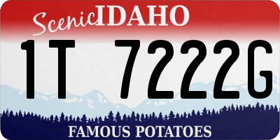 ID license plate 1T7222G