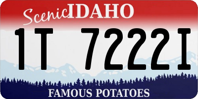ID license plate 1T7222I