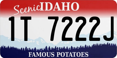 ID license plate 1T7222J