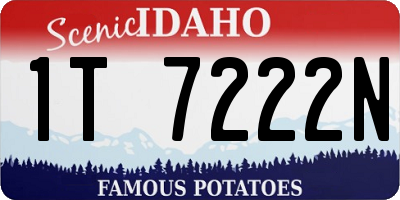 ID license plate 1T7222N
