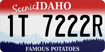 ID license plate 1T7222R