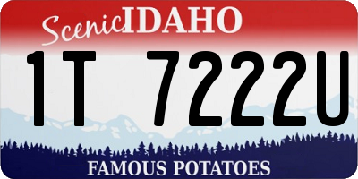 ID license plate 1T7222U