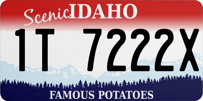 ID license plate 1T7222X