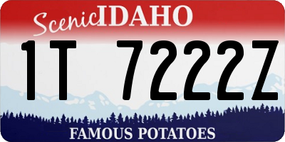 ID license plate 1T7222Z