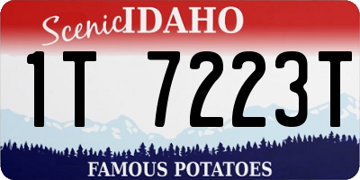 ID license plate 1T7223T
