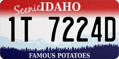 ID license plate 1T7224D