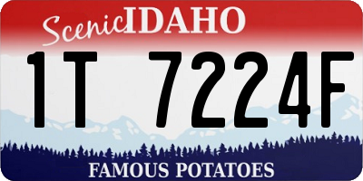 ID license plate 1T7224F