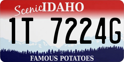 ID license plate 1T7224G