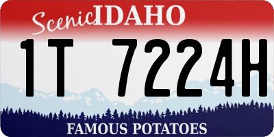 ID license plate 1T7224H