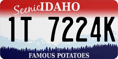 ID license plate 1T7224K