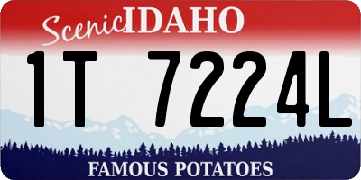 ID license plate 1T7224L