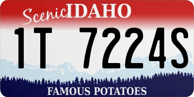 ID license plate 1T7224S