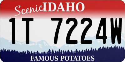 ID license plate 1T7224W