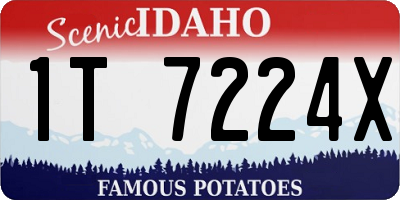 ID license plate 1T7224X