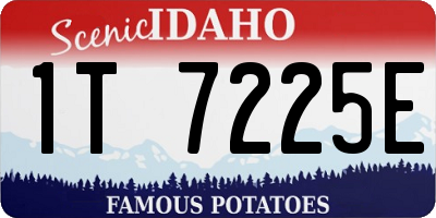 ID license plate 1T7225E