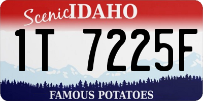 ID license plate 1T7225F