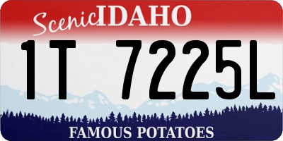 ID license plate 1T7225L