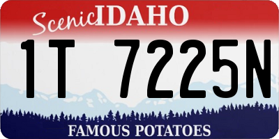 ID license plate 1T7225N