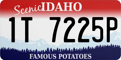 ID license plate 1T7225P