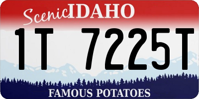 ID license plate 1T7225T