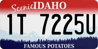 ID license plate 1T7225U