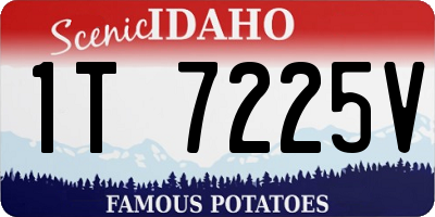 ID license plate 1T7225V