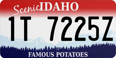 ID license plate 1T7225Z