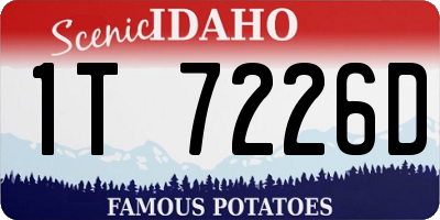 ID license plate 1T7226D
