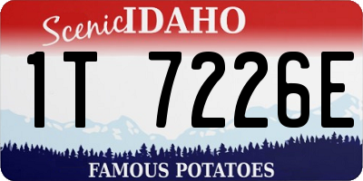 ID license plate 1T7226E