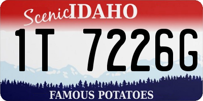 ID license plate 1T7226G