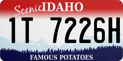 ID license plate 1T7226H