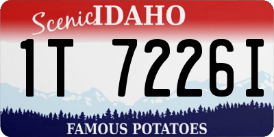 ID license plate 1T7226I