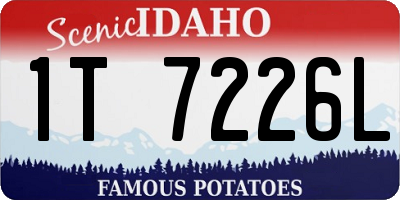 ID license plate 1T7226L