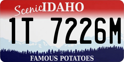 ID license plate 1T7226M