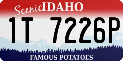 ID license plate 1T7226P