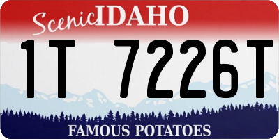 ID license plate 1T7226T