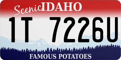 ID license plate 1T7226U