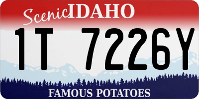 ID license plate 1T7226Y