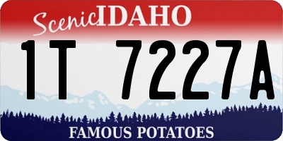 ID license plate 1T7227A