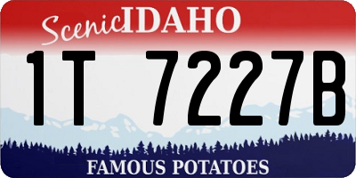 ID license plate 1T7227B