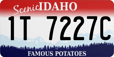ID license plate 1T7227C