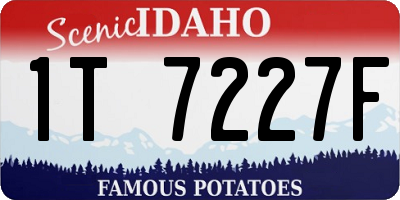 ID license plate 1T7227F