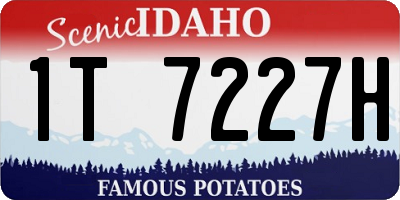 ID license plate 1T7227H