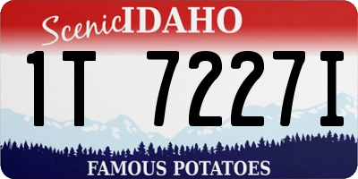 ID license plate 1T7227I