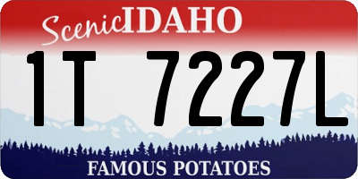 ID license plate 1T7227L